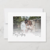 モダンクリスマススクリプトの色あせた写真 シーズンカード (正面)