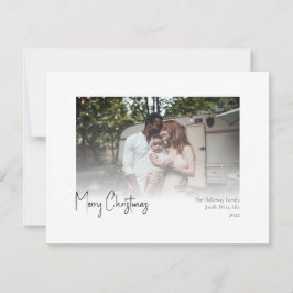 モダンクリスマススクリプトの色あせた写真 シーズンカード