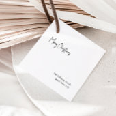 モダンクリスマススクリプトススクウェア家族ギフトラベル フェイバータグ