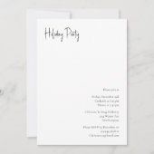 モダンクリスマススクリプトホリデーパーティー招待状 招待状 (正面)