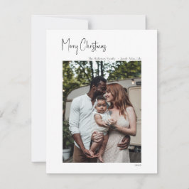 モダンクリスマススクリプト縦独身の写真 シーズンカード