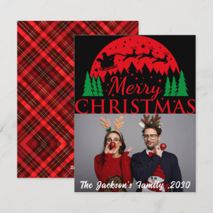 モダンクリスマススタイリッシュミニマリストの脚本家 シーズンカード