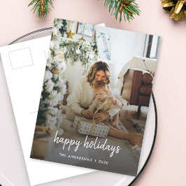 モダンクリスマススタイリッシュミニマリストの脚本家 シーズンポストカード