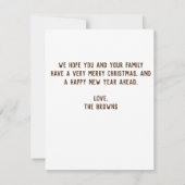 モダンクリスマススタイリッシュミニマリストの脚本家 ノートカード (裏面)