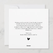 モダンクリスマススタイリッシュミニマリストエレガント脚本 シーズンカード (裏面)