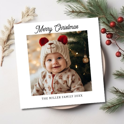 モダンクリスマススタイリッシュミニマリストエレガント脚本 シーズンカード