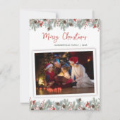 モダンクリスマススタイリッシュミニマル家族の写真カード ノートカード (正面)