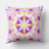 モダンクリスマススターフェスティバル紫金ゴールド黄 クッション (裏面)