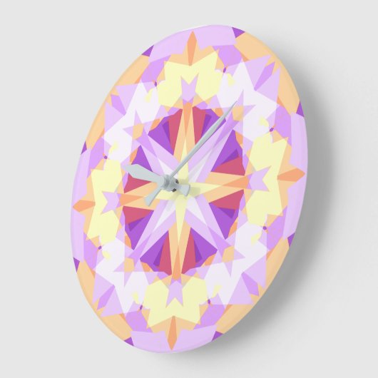 モダンクリスマススターフェスティバル紫金ゴールド黄 ラージ壁時計 (傾斜)
