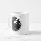 モダンクリスマススターベリーリース コーヒーマグカップ (正面左)