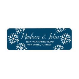 モダンクリスマススノーフレーク散布アドレス ラベル