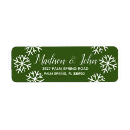 モダンクリスマススノーフレーク散布アドレス ラベル