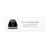 モダンクリスマスセーターホリデー差出人住所 ラベル (正面)