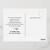 モダンクリスマスタイポグラフィなし 箔シーズンポストカード (裏面)