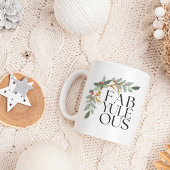 モダンクリスマスタイポグラフィグリーン、レッド、金ゴールド ツートーンマグカップ