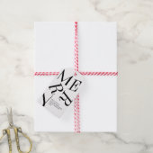 モダンクリスマスタイポグラフィパーソナライズされたギフトラベル ギフトタグ (より糸付き)