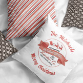 モダンクリスマスタイポグラフィパーソナライズされた クッション