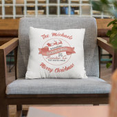 モダンクリスマスタイポグラフィパーソナライズされた クッション