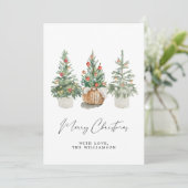 モダンクリスマスツリーのグリーティングカード シーズンカード (スタンド正面)