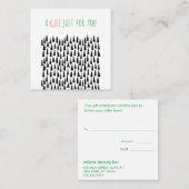 モダンクリスマスツリーのホリデーギフト証明書 割引カード (正面/裏面)