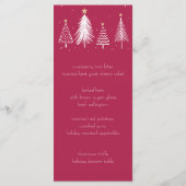 モダンクリスマスツリーの星 – 赤、白、金ゴールド、 メニュー (裏面)