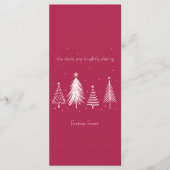 モダンクリスマスツリーの星 – 赤、白、金ゴールド、 メニュー (正面)