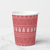 モダンクリスマスツリーの模様 紙コップ (裏面)