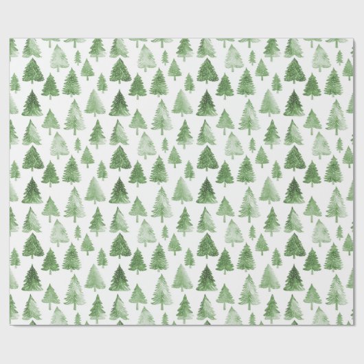 モダンクリスマスツリーの水の色パイングリーンビア ラッピングペーパー (フラット)