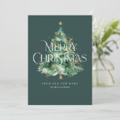 モダンクリスマスツリーの移動告知カード シーズンカード (スタンド正面)