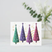 モダンクリスマスツリーはがき シーズンポストカード (スタンド正面)