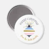 モダンクリスマスツリーオーナメントパーソナライズされた マグネット (正面/裏面)