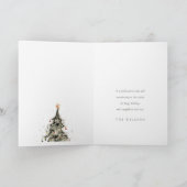 モダンクリスマスツリーギフトホリデーカード シーズンカード (内部)