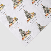 モダンクリスマスツリーギフトホリデーカード 薄葉紙 (詳細)