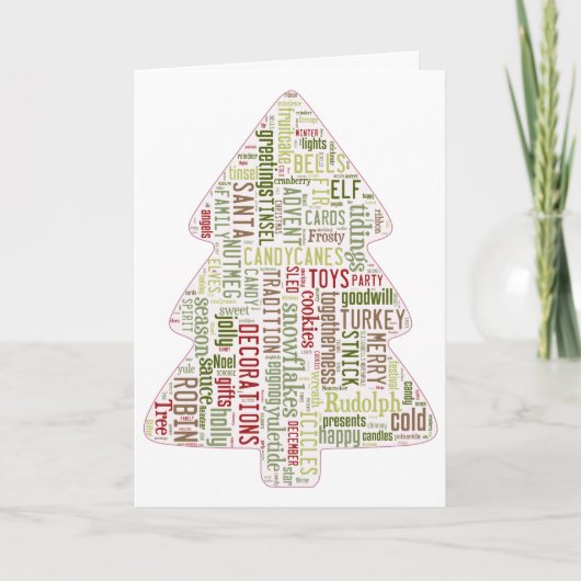 モダンクリスマスツリークリスマスカード シーズンカード (正面)