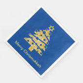 モダンクリスマスツリークリスムカフペーパーナプキン (コーナー)