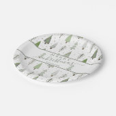 モダンクリスマスツリースクリプトMERRY CHRISTMAS ペーパープレート (アングル)