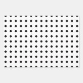 モダンクリスマスツリーズスノーフレーク白黒 ラッピングペーパーシート (正面2)