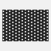 モダンクリスマスツリーズスノーフレーク白黒 ラッピングペーパーシート (正面2)