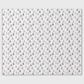 モダンクリスマスツリーズパステルダスティバラ ラッピングペーパー (フラット)