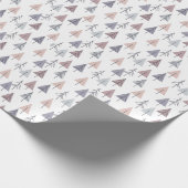 モダンクリスマスツリーズパステルダスティバラ ラッピングペーパー (角)