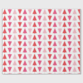 モダンクリスマスツリーズピンクパターン(の模様が)あるホリデー ラッピングペーパー (フラット)