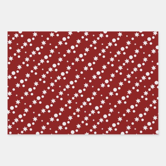 モダンクリスマスツリーズフェスティバル模様 ラッピングペーパーシート (正面3)