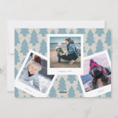 モダンクリスマスツリータイル枠4写真ハッピー シーズンカード (裏面)
