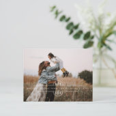 モダンクリスマスツリーバナーフラットホリデーカード シーズンポストカード (スタンド正面)