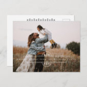 モダンクリスマスツリーバナーフラットホリデーカード シーズンポストカード (正面/裏面)