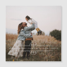 モダンクリスマスツリーバナー磁気ホリデーカード