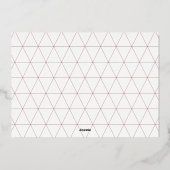 モダンクリスマスツリーバラ金ゴールドカスタム写真 箔シーズンカード (裏面)