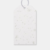 モダンクリスマスツリーパターンセージ緑 ギフトタグ (裏面)