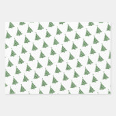 モダンクリスマスツリーパターンホリデーギフト ラッピングペーパーシート (正面3)