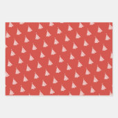 モダンクリスマスツリーパターンホリデーギフト ラッピングペーパーシート (正面2)